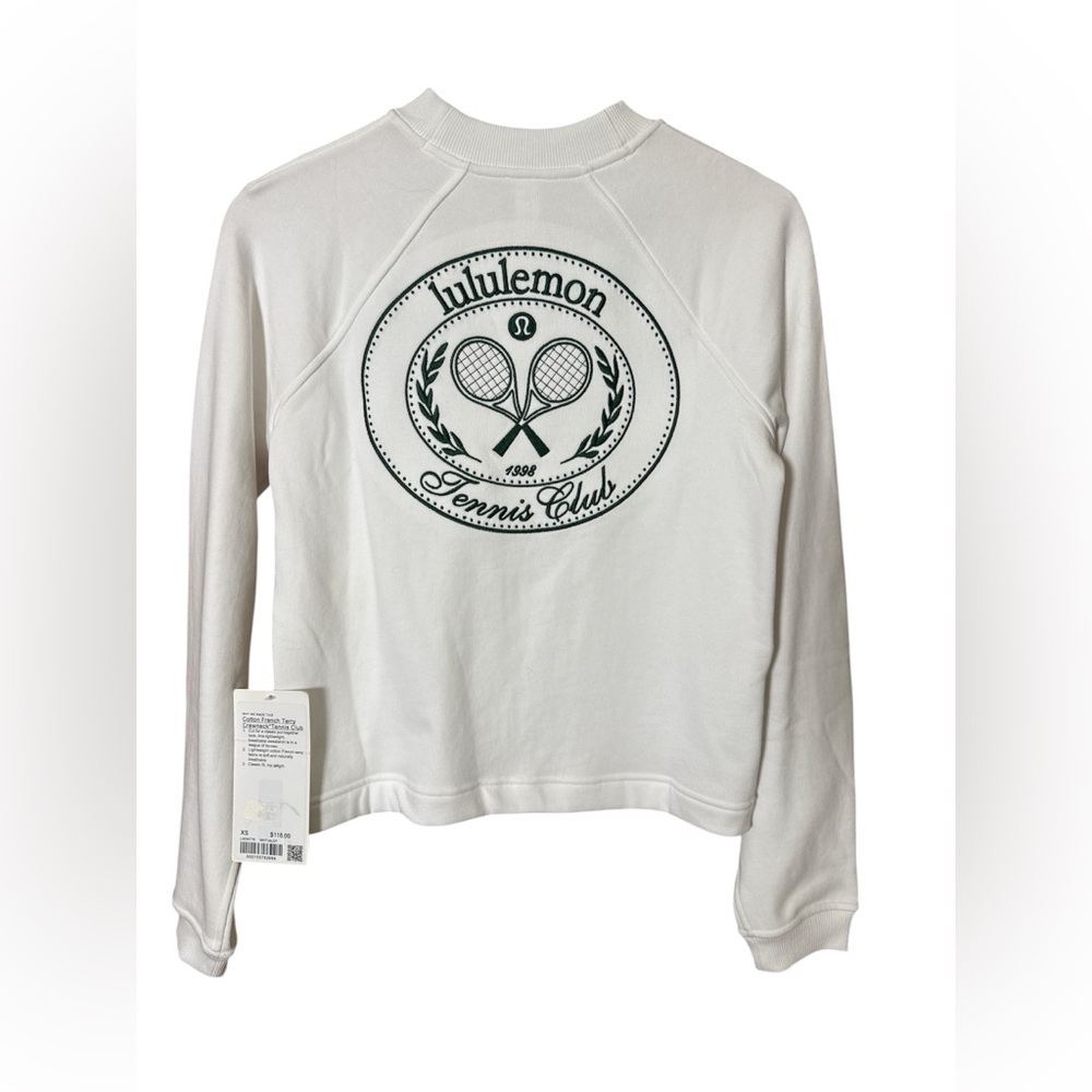Lululemon Cotton French Terry Crew Pullover β Tennis Club - Picture 4 of 5